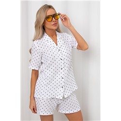 Костюм белый с шортами Пэгги №3