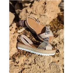 AB. ZAPATOS CRUZ/YUTE · beig Serpiente
