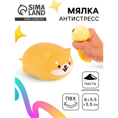 Антистресс игрушка - тянучка «Пёсик», мялка с пастой, набор 3 шт