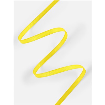 Лента репсовая, 6 мм, 23±1 м, жёлтая №15