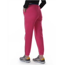2615 CRIMSON Брюки утепленные спортивные женские (85% хлопок, 10% полиэстер, 5% спандекс)