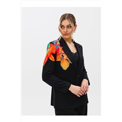 Gizart 15279 черный_цветы, Жакет
