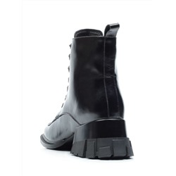 01-CYY11-1 BLACK Ботинки демисезонные женские (натуральная кожа, байка)