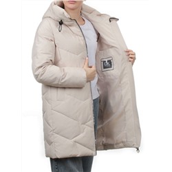 760 LT. BEIGE Пальто зимнее женское (170 гр. холлофайбер)