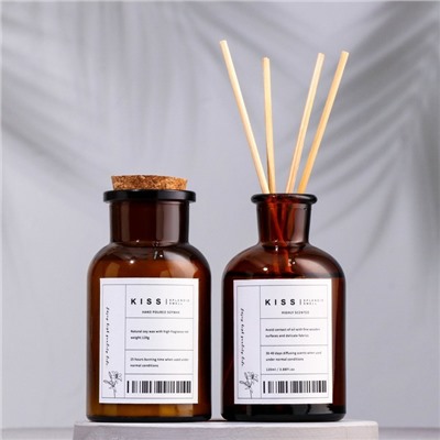 Набор подарочный: диффузор 120 мл, свеча ароматическая, 120 г, можжевельник. лаванда