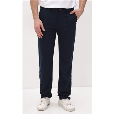 Брюки льняные мужские P111-0853 тёмно-синие