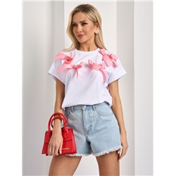 Футболка трикотажная белого цвета