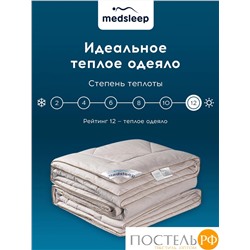 MedSleep ARIES Одеяло Зимнее 175х200, 1пр, хлопок/шерсть/микровол. 500 г/м2