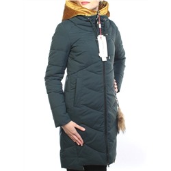 YRM10522 DK. GREEN Пальто зимнее на холлофайбере Obralite