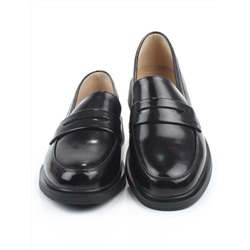 03-PDEB93-3 BLACK Лоферы женские (натуральная кожа)