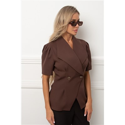 Жакет с короткими рукавами в коричневом цвете Джил №1