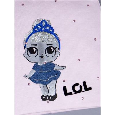 Шапка LOL, балерина в джинсовом платье, синяя корона, серые волосы, розовый