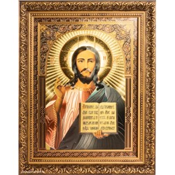 Икона 20х25 Господь Вседержитель под стеклом / S048-31 / KS2919-2 /,ф
