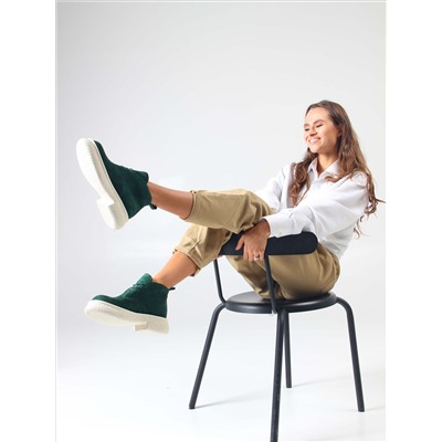 Ботинки ED'ART 308.агата'w. зеленый замша