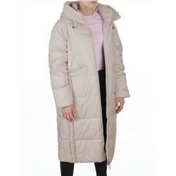 8891 LT. BEIGE Пальто зимнее женское (200 гр. холлофайбер)
