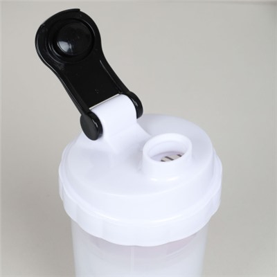 Бутылка/Шейкер СПАЙДЕР SHS-500 белая, для спортивного питания 500ML