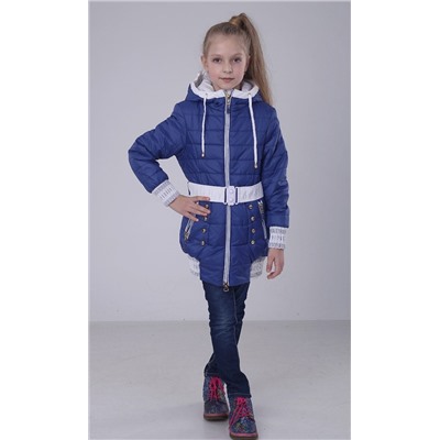 3517Б Пальто на синтепоне Синий/146