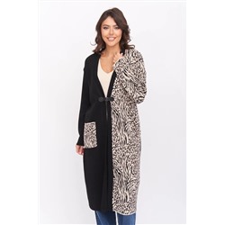 Кардиган Д 3272/черно-бежевый