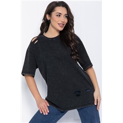 Футболка Микель (черная) Б12600-20