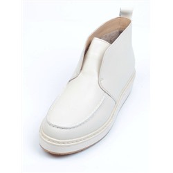 01-5173-3 BEIGE Ботинки демисезонные женские (натуральная кожа, байка)
