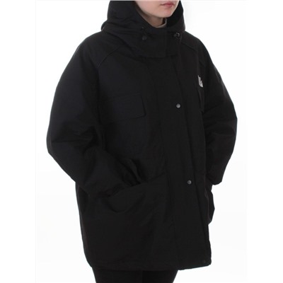 3092 BLACK Куртка демисезонная женская (100 гр. холлофайбер)