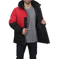8875 BLACK RED Куртка мужская зимняя облегченная (130 гр. холлофайбер)