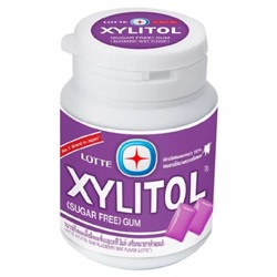 Жевательная резинка без сахара с ксилитом со вкусом черники Lotte Xylitol gum 58 гр