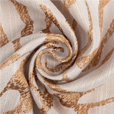 Штора портьерная «Этель. Элит», бежевая, 130×300 см