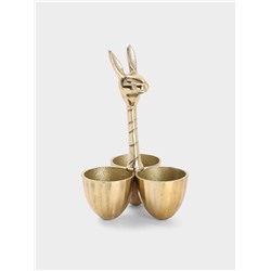 Менажница «Заяц», 14×14×24 см, алюминий