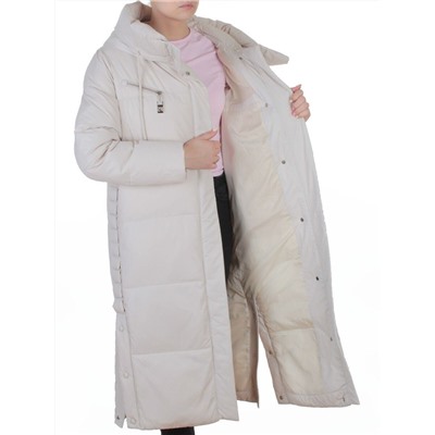8310 LT. BEIGE Пальто зимнее женское (200 гр. холлофайбер)
