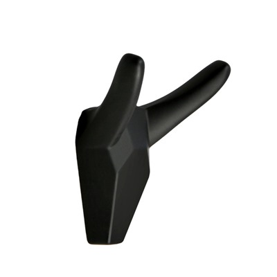 Крючок мебельный CAPPIO HORN, двухрожковый, цвет черный