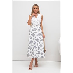 Белая блузка на запах без рукавов Дамира №1