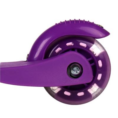 Самокат трехколесный от 2-х лет Yeenot Kids GT4105, до 30кг, вес 1.8кг, свет. колёса PU 110мм ABEC7, фиолетовый, БК/уп10/ АКЦИЯ!