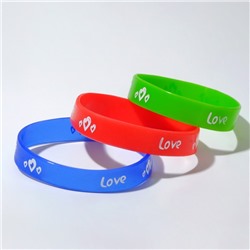 Силиконовый браслет Love, набор 3 шт. МИКС, 5.7 см