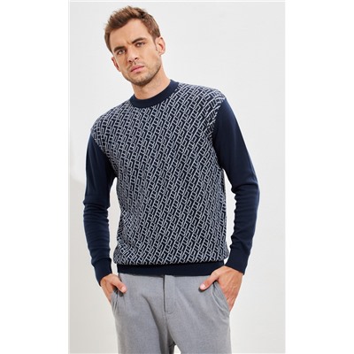 Джемпер мужской P321-15203 тёмно-синий