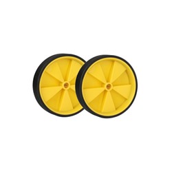 Комплект опорных колес с кронштейнами универсальный 12"-20" пластиковые колеса Желтый 2шт/ HF-032-YE / уп 30