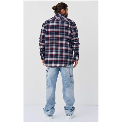 Рубашка F521-0460 blue-red