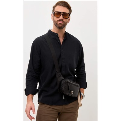 Рубашка д/р лен F511-0480 black