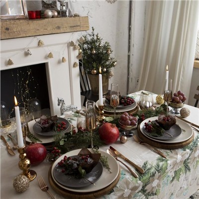 Скатерть новогодняя «Этель» Beautiful Christmas, 149×220 см с ГМВО, хлопок 100%, 190 г/м²