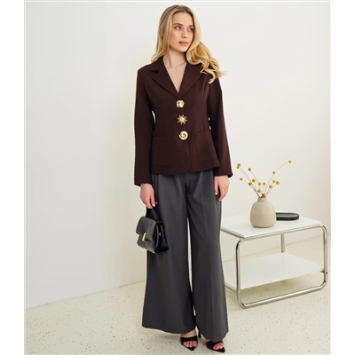 Жакет #КТ8067, шоколадный