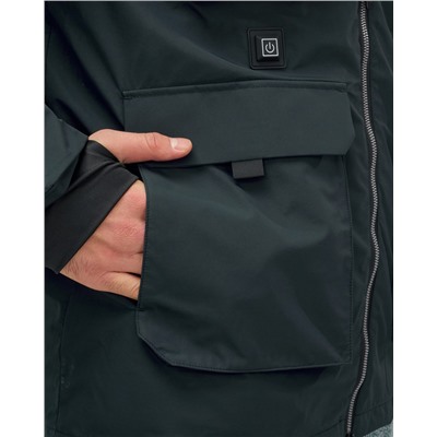 Куртка - жилетка трансформер с подогревом 2 в 1 мужская зимняя темно-синего цвета 6668TS