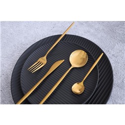 Набор столовых приборов Magistro «Блинк», 4 предмета, нержавеющая сталь, золотистый