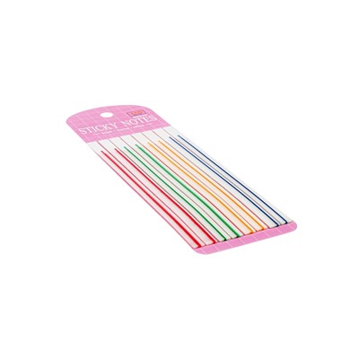 Блок-закладка с липким краем, 8 блоков по 20 штук, флуоресцентная полоска, 140×6 мм