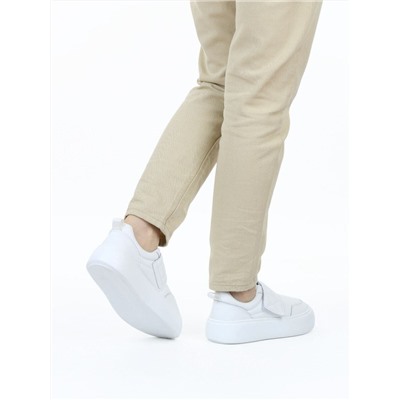 03-YH462-1 WHITE Полуботинки спортивные демисезонные женские (натуральная кожа)