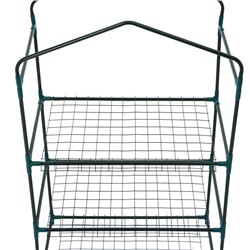 Стеллаж для рассады, 3 полки, 110×40×65 см, металлический каркас d=12 мм, без чехла, Greengo