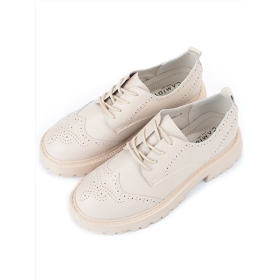 03-5928-5 BEIGE Полуботинки женские (натуральная кожа)
