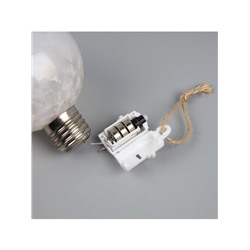 Ёлочный шар «Светлый шар», d=8 см, 5 LED, от батареек LR44×3, свечение тёплое белое