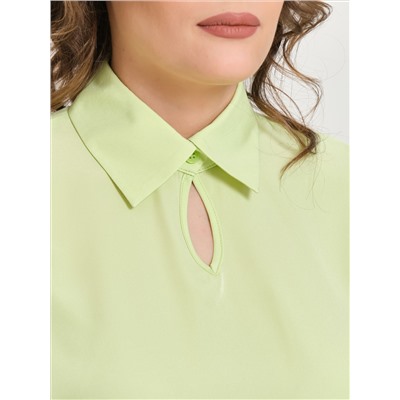 Блузка однотонная с коротким рукавом