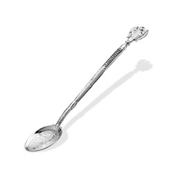 Ложка из серебра литье частично-черненое