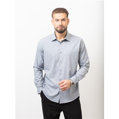 008J Мужская рубашка JenTa светло-серая